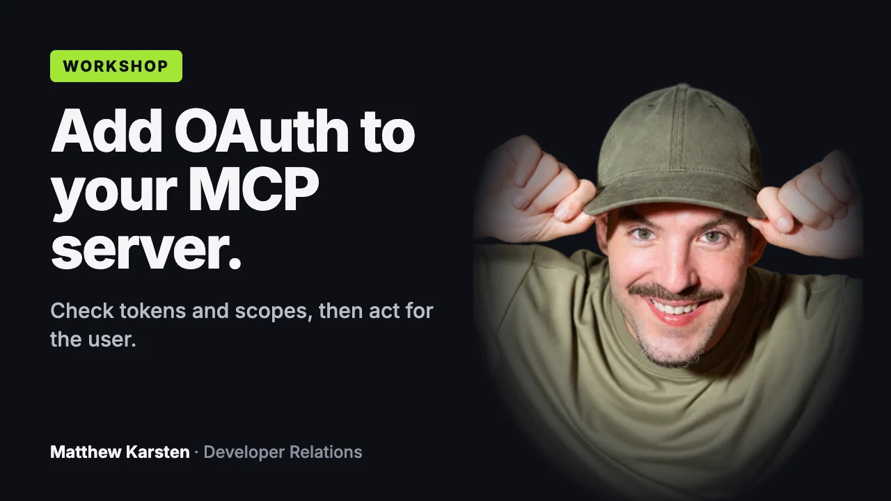 Thumbnail: Add OAuth to your MCP server
